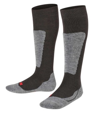 Falke Active Ski Knee-high Socks Sokken Kinderen Zwart | FDM-407931