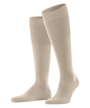 Falke Airport Knee-high Socks Sokken Heren Beige | SUH-425089