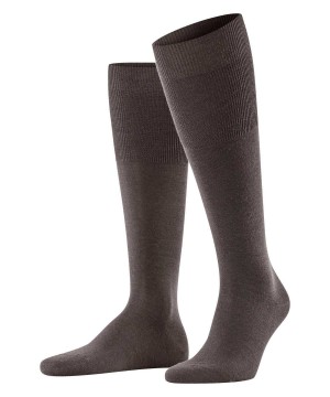 Falke Airport Knee-high Socks Sokken Heren Bruin | LQK-891326