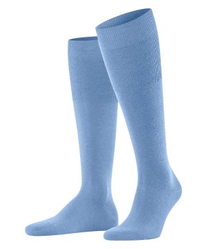 Falke Airport Knee-high Socks Sokken Heren Blauw | HFX-438172