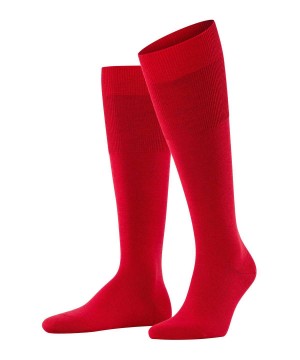 Falke Airport Knee-high Socks Sokken Heren Rood | GKI-560471