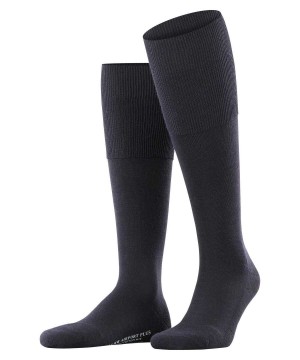 Falke Airport Plus Knee-high Socks Sokken Heren Blauw | SXV-279301