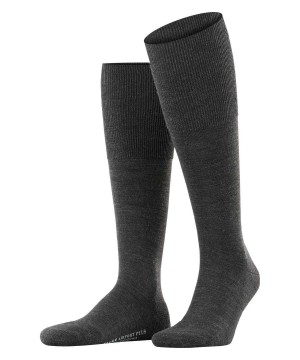 Falke Airport Plus Knee-high Socks Sokken Heren Grijs | YCN-914658