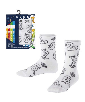 Falke Animal Number Paint Set Socks Sokken Kinderen Wit | PGX-526190