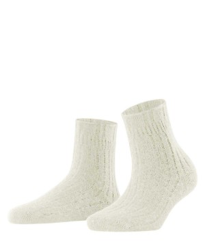 Falke Bedsock Rib House socks Sokken Dames Wit | GVL-149857