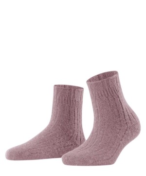 Falke Bedsock Rib House socks Sokken Dames Rood | NGW-089356