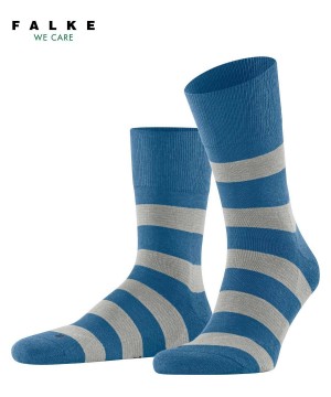 Falke Block Stripe Socks Sokken Dames Blauw | TAF-931807