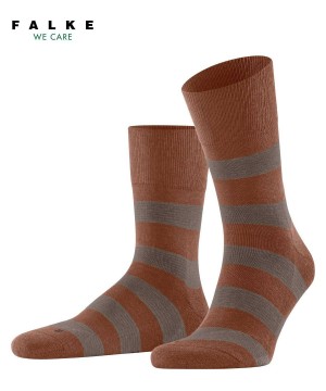 Falke Block Stripe Socks Sokken Dames Bruin | XCB-537610