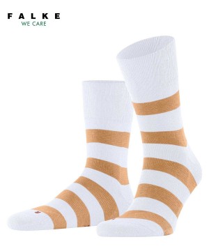 Falke Block Stripe Socks Sokken Dames Wit | XTM-465172