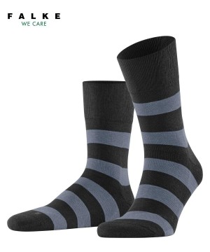 Falke Block Stripe Socks Sokken Dames Zwart | GQD-140576