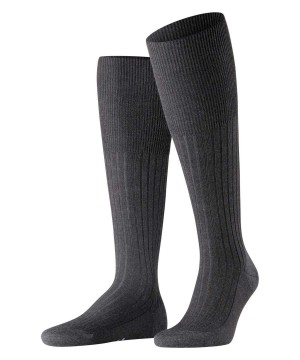 Falke Bristol Pure Knee-high Socks Sokken Heren Grijs | AEQ-385612