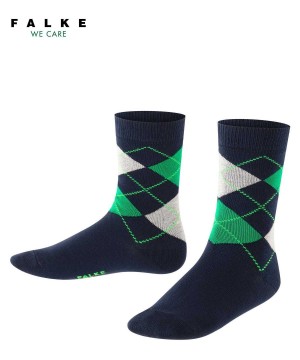 Falke Classic Argyle Socks Sokken Kinderen Blauw | GHD-289617