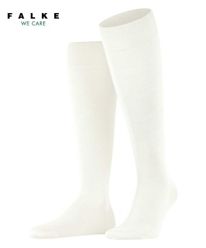 Falke ClimaWool Knee-high Socks Sokken Heren Wit | AMX-742563