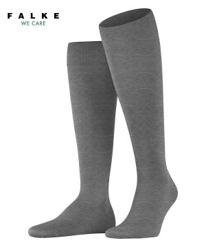 Falke ClimaWool Knee-high Socks Sokken Heren Grijs | QOX-528049