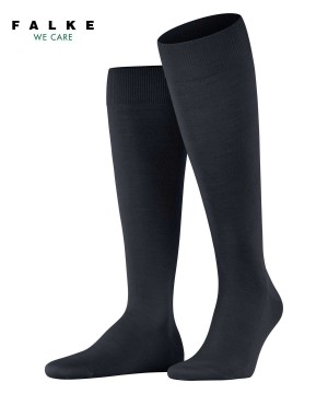 Falke ClimaWool Knee-high Socks Sokken Heren Blauw | CEV-780154