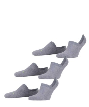 Falke Cool Kick 3-Pack Invisibles No Show Socks Heren Grijs | AOP-874906