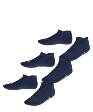 Falke Cool Kick 3-Pack Sneaker Socks Sokken Kinderen Blauw | CPH-947021