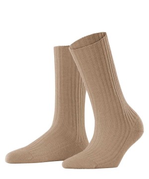 Falke Cosy Wool Boot Socks Sokken Dames Bruin | TLR-183497