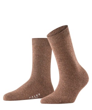 Falke Cosy Wool Socks Sokken Dames Bruin | QGE-962431