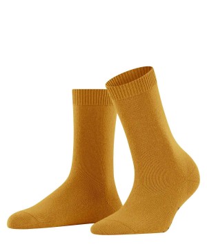 Falke Cosy Wool Socks Sokken Dames Geel | RKG-134598