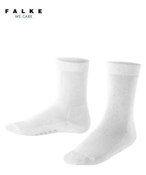 Falke Cotton Finesse Socks Sokken Kinderen Wit | UAV-170984