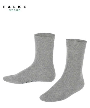 Falke Cotton Finesse Socks Sokken Kinderen Grijs | OQJ-897021