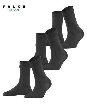 Falke Cotton Touch 3-Pack Socks Sokken Dames Grijs | UCZ-624789