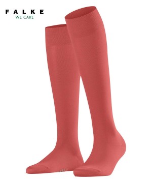 Falke Cotton Touch Knee-high Socks Sokken Dames Rood | CPG-351247