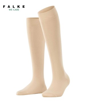 Falke Cotton Touch Knee-high Socks Sokken Dames Beige | VES-624073