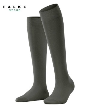 Falke Cotton Touch Knee-high Socks Sokken Dames Groen | NPC-013895