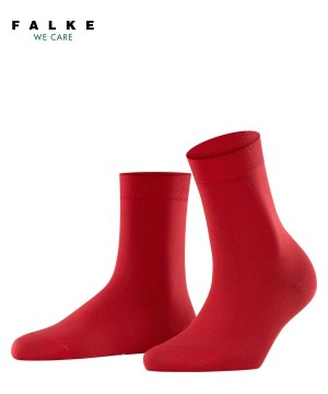 Falke Cotton Touch Socks Sokken Dames Rood | ZYB-162739