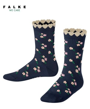 Falke Ditsy Flowers Socks Sokken Kinderen Blauw | ZKY-916207