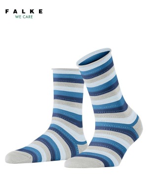 Falke Dopamine Stripe Socks Sokken Dames Grijs | FDR-126980