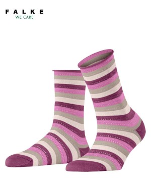 Falke Dopamine Stripe Socks Sokken Dames Paars | XWR-679582