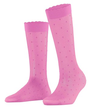 Falke Dot 15 DEN Knee-high Socks Sokken Dames Rood | HEY-948735