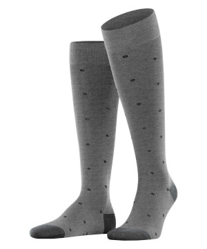 Falke Dot Knee-high Socks Sokken Heren Grijs | RNG-628074