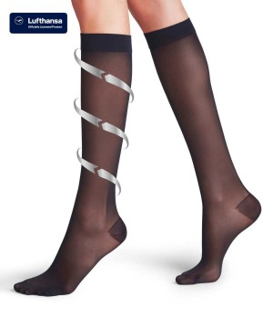 Falke Energize 30 DEN Knee-high Socks Sokken Dames Blauw | QGB-294768