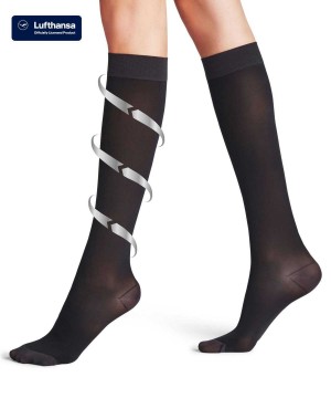 Falke Energize 50 DEN Knee-high Socks Sokken Dames Zwart | ANW-469510