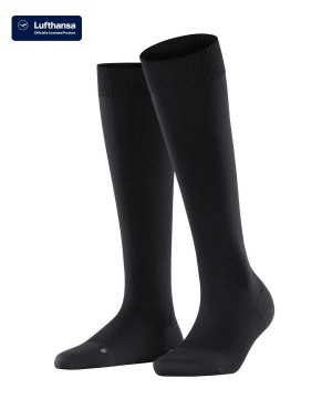 Falke Energizer Knee-high Socks Sokken Dames Zwart | OZP-426389