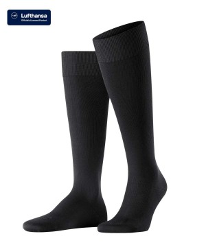 Falke Energizing Cotton Knee-high Socks Sokken Heren Zwart | KDR-780542