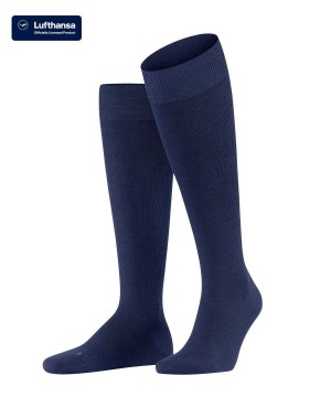 Falke Energizing Wool Knee-high Socks Sokken Heren Blauw | PNI-540329