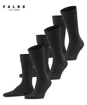 Falke Family 3-Pack Socks Sokken Heren Grijs | VTX-849765