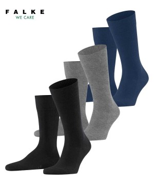 Falke Family 3-Pack Socks Sokken Heren Multicolored | ZWU-418279