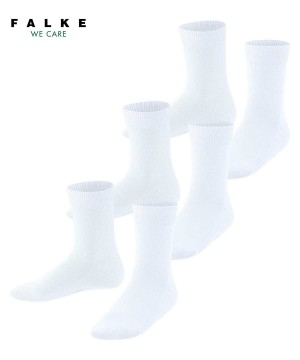 Falke Family 3-Pack Socks Sokken Kinderen Wit | PXZ-981052