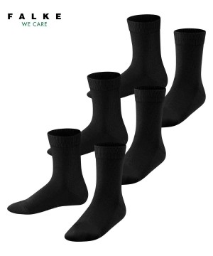 Falke Family 3-Pack Socks Sokken Kinderen Zwart | TIM-942031