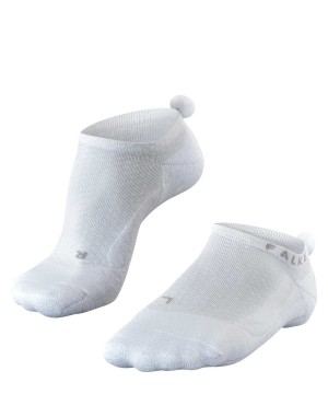 Falke GO2 Pompom Golf Invisibles Sports Socks Dames Wit | GRZ-642975