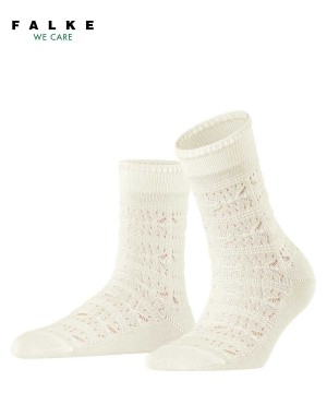 Falke Granny Square Socks Sokken Dames Wit | JLQ-075412