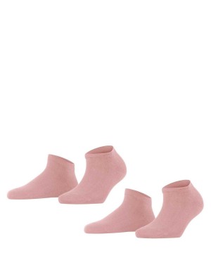 Falke Happy 2-Pack Sneaker socks Sokken Dames Roze | GHM-412375