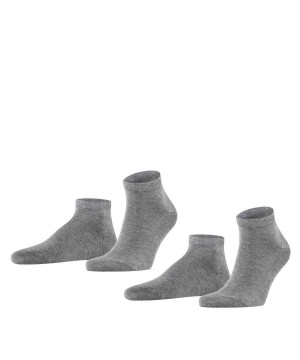 Falke Happy 2-Pack Sneaker socks Sokken Heren Grijs | CKL-279086