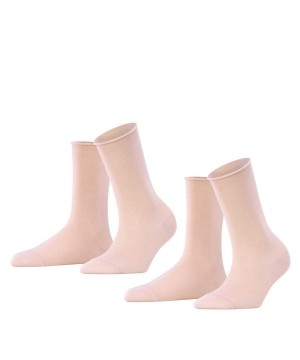 Falke Happy 2-Pack Socks Sokken Dames Roze | STB-436725